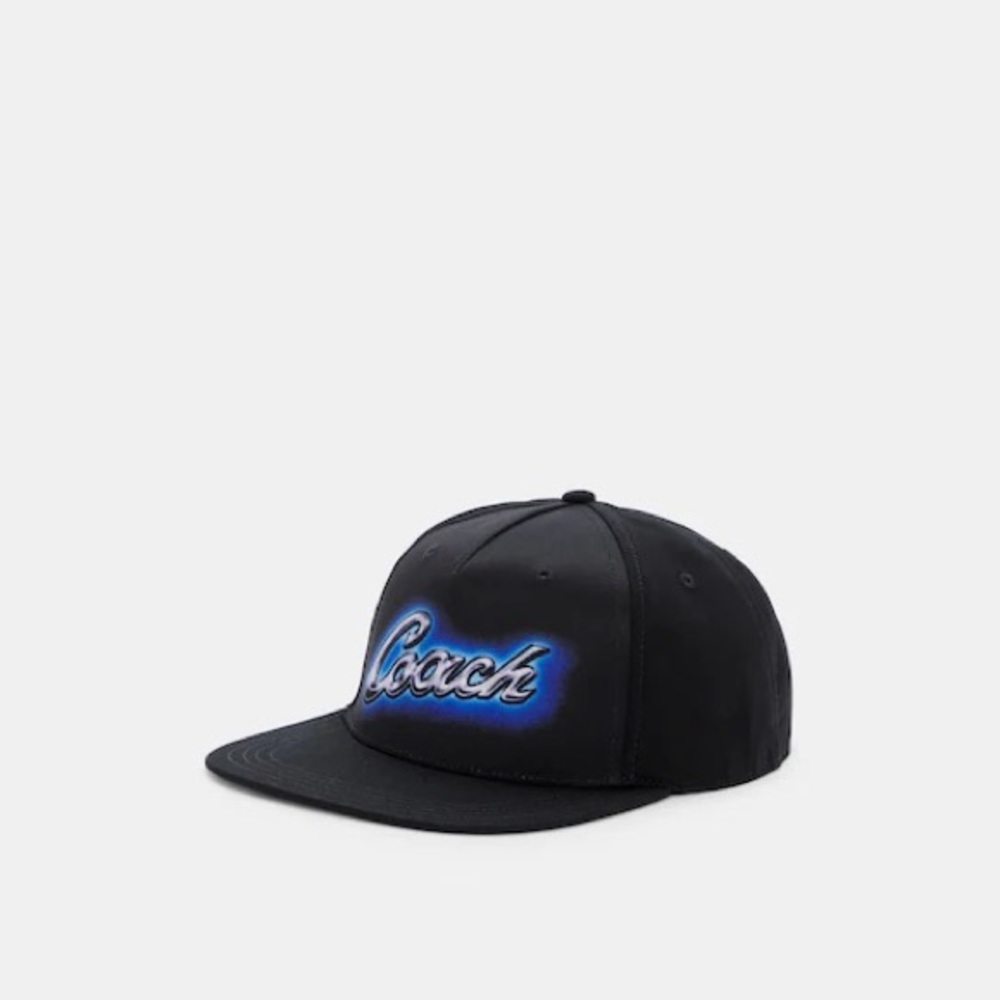 NWT COACH Airbrush Flat Brim Hat c0977